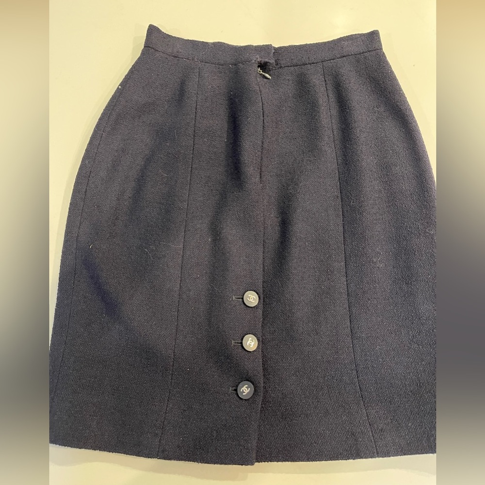 Chanel skirt navy blue